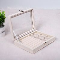 Simple Style Solid Color Flannel Jewelry Boxes sku image 3