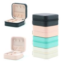 Casual Solid Color Pu Leather Jewelry Boxes main image 4