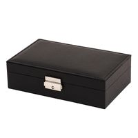 Basic Solid Color Pu Leather Metal Jewelry Boxes sku image 1