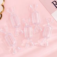 Fashion Candy Solid Color Plastic Transparent Jewelry Boxes sku image 1