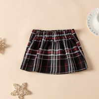 Fashion Plaid Cotton Polyester Zipper Skirt Above Knee Baby Clothes main image 2