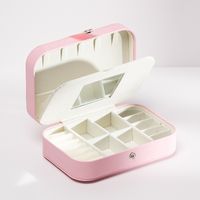 Basic Solid Color Pu Leather Jewelry Boxes sku image 4