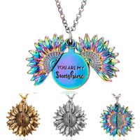 Fashion Sunflower Alloy Plating Flower Metal Necklace main image 1
