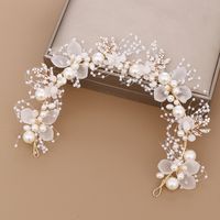 Retro Fashion Flower Alloy Inlay Artificial Crystal Artificial Pearl Hair Band main image 4