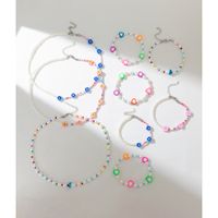 Cute Heart Shape Plastic Glass Bracelets Necklace main image 4