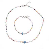 Cute Heart Shape Plastic Glass Bracelets Necklace main image 5