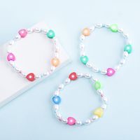 Cute Heart Shape Plastic Glass Bracelets Necklace sku image 1
