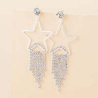 Lady Heart Shape Metal Rhinestones Earrings main image 5