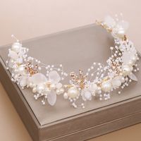 Retro Fashion Flower Alloy Inlay Artificial Crystal Artificial Pearl Hair Band main image 1