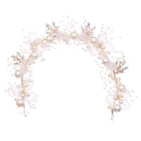 Retro Fashion Flower Alloy Inlay Artificial Crystal Artificial Pearl Hair Band main image 2