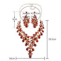 Glam Fashion Water Droplets Artificial Crystal Alloy Plating Artificial Gemstones Earrings Necklace Jewelry Set main image 2