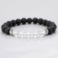 Simple Style Geometric Volcanic Rock Glass Bracelets sku image 1