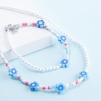 Cute Heart Shape Plastic Glass Bracelets Necklace main image 3