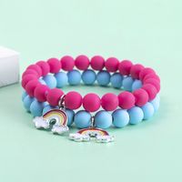 Fashion Heart Shape Alloy Resin Bracelets sku image 1