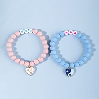 Fashion Heart Shape Alloy Resin Bracelets sku image 6