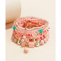 Bohemian Geometric Mixed Materials Beaded Artificial Pearls Shell Bracelets main image 1