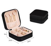 Fashion Solid Color Pu Leather Jewelry Boxes sku image 2