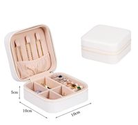 Fashion Solid Color Pu Leather Jewelry Boxes sku image 1