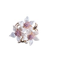 French Style Flower Alloy Plating Inlay Artificial Rhinestones Brooches 1 Piece main image 3