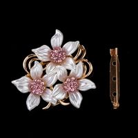 French Style Flower Alloy Plating Inlay Artificial Rhinestones Brooches 1 Piece main image 6