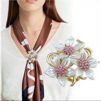 French Style Flower Alloy Plating Inlay Artificial Rhinestones Brooches 1 Piece main image 5
