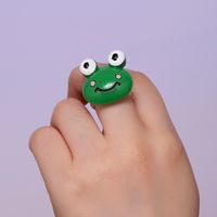 Cartoon Style Frog Plastic Resin Rings 1 Piece main image 6
