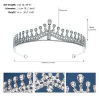 Hot Selling Bridal Ornament European And American Zircon With Diamond Crown Hair Clasp Wedding Dress Headdress Accessories Factory Direct Sales sku image 1