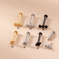 Fashion Geometric Stainless Steel Plating Labret 1 Piece main image 6