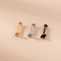 Fashion Geometric Stainless Steel Plating Labret 1 Piece main image 4