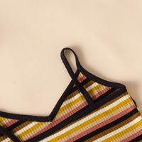 Basic Streifen Baumwolle Rückenfrei Baby Kleidung main image 5