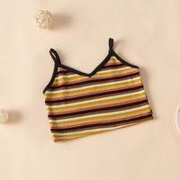 Basic Streifen Baumwolle Rückenfrei Baby Kleidung sku image 1