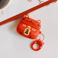 Lucky Cat For Apple Three Generation Wireless Headset Airpods Pro Protective Shell Creative Chinese Style Protective Cover sku image 7