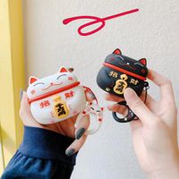 Lucky Cat For Apple Three Generation Wireless Headset Airpods Pro Protective Shell Creative Chinese Style Protective Cover main image 2