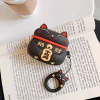 Lucky Cat For Apple Three Generation Wireless Headset Airpods Pro Protective Shell Creative Chinese Style Protective Cover sku image 4