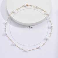 Luxurious Geometric Stainless Steel Pendant Necklace Tassel Pearl Stainless Steel Necklaces 1 Piece main image 3