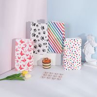 Valentine's Day Cute Stripe Butterfly Kraft Paper Party Gift Bags main image 1