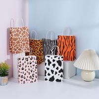 Children's Day Cute Zebra Cheetah Print Leopard Kraft Paper Festival Gift Bags main image 1