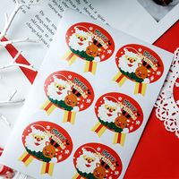 Christmas Santa Claus Deer Paper Party Gift Stickers sku image 1