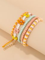 Ethnic Style Flower Bead Woven Belt Bracelets 1 Set main image 5