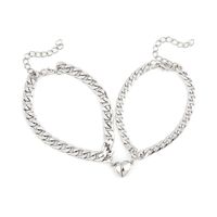 Fashion Solid Color Stainless Steel Bracelets Heart Stainless Steel Bracelets 2 Pieces main image 2