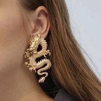 Retro Dragon Alloy Plating Earrings main image 6