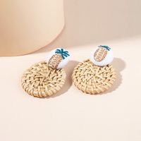 Vacation Geometric Rattan Handmade Drop Earrings main image 1