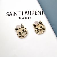 Cute Cat Arylic Drop Earrings sku image 2