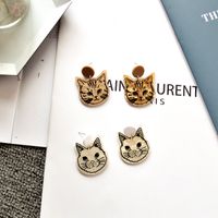 Cute Cat Arylic Drop Earrings main image 6