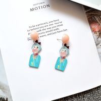 Cartoon Style Cartoon Character Arylic Earrings sku image 1