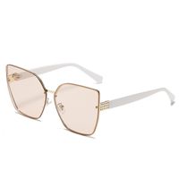 Fashion Gradient Color Pc Cat Glasses Diamond Full Frame Women's Sunglasses sku image 1