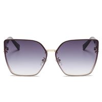 Fashion Gradient Color Pc Cat Glasses Diamond Full Frame Women's Sunglasses main image 5