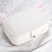 Casual Solid Color Pu Leather Jewelry Boxes sku image 2