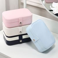 Simple Style Solid Color PU Leather Jewelry Boxes main image 2