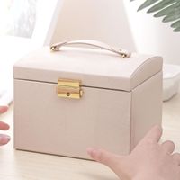 Retro Solid Color PU Leather Jewelry Boxes main image 4